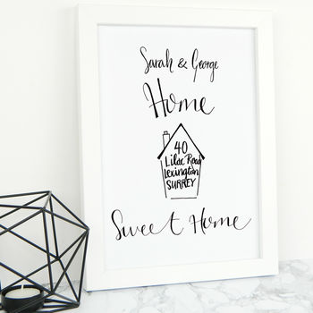 Personalised 'Home Sweet Home' Illustration Print, 4 of 6