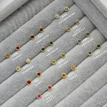 Yellow Gold Vermeil June Birthstone Earrings – Light Amethyst, 2 of 4