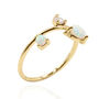 Elodie Opal Ring 14 K Gold Plated, thumbnail 2 of 6