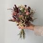 Blush And Burgundy Dried Flower Bouquet, thumbnail 1 of 6