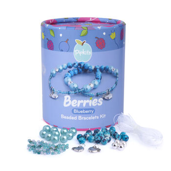 Blueberry Berries Beaded Bracelet Kit Childrens Jewellery Making, 4 of 4