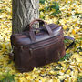 Genuine Leather Double Front Zips Briefcase, thumbnail 1 of 12