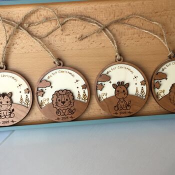 Personalised 1st Christmas Ornament – Woodland Animals, 2 of 9