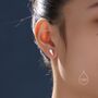 Sterling Silver Asymmetric Polygon Stud Earrings, thumbnail 4 of 12