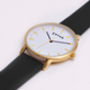New Collection Gold Vegan Leather Watch, thumbnail 5 of 12