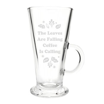Personalised Autumn Latte Glass, 4 of 4