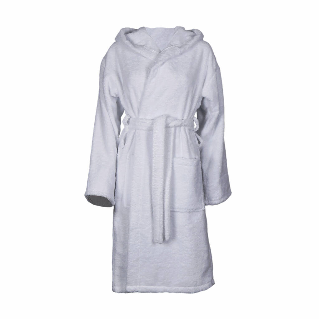 personalised luxury cotton hooded bathrobe by duncan stewart