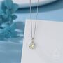 Sterling Silver Peridot Green Cz Bubble Pendant Necklace, thumbnail 1 of 12
