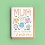 Floral Folk Card For Mum Or Gran, thumbnail 3 of 4