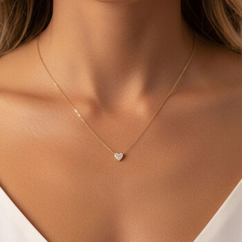 Gold Or Silver Women’s Dainty Heart Necklace, Love Jewellery Gift For Her, 2 of 6