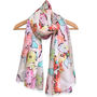 Large 'Watercolour Florals' Pure Silk Scarf, thumbnail 1 of 5