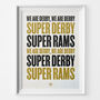 Derby County 'Super Derby' Football Song Print, thumbnail 1 of 3