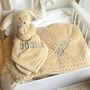 Personalised Pink Bunny Comforter And Blanket, thumbnail 3 of 8