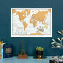 Personalised Scratch The World® Travel Edition Map, thumbnail 1 of 12