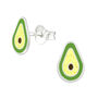 Avocado Sterling Silver Earrings, thumbnail 3 of 5