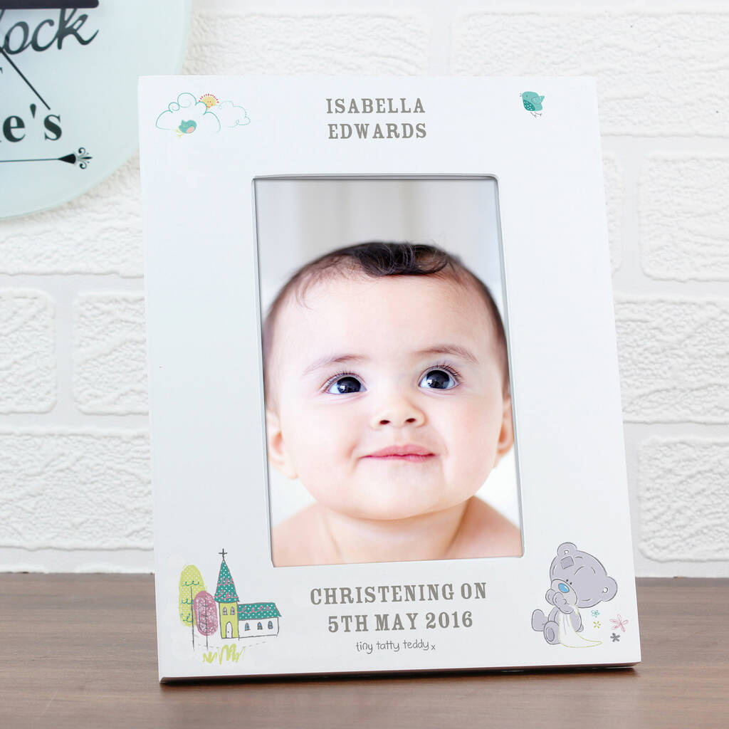 Personalised Christening Photo Frame Gift By Bella Personalised Gifts