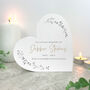 Personalised Large White Wooden Wreath Memorial Freestanding Heart, thumbnail 1 of 5