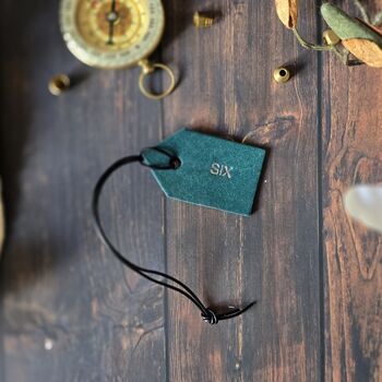 Personalised Leather Decanter Tag Gift, 9 of 10