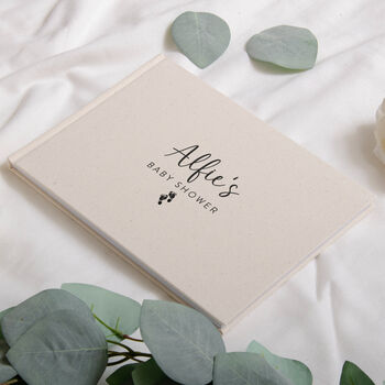 Personalised Linen Baby Memory Book, 4 of 7