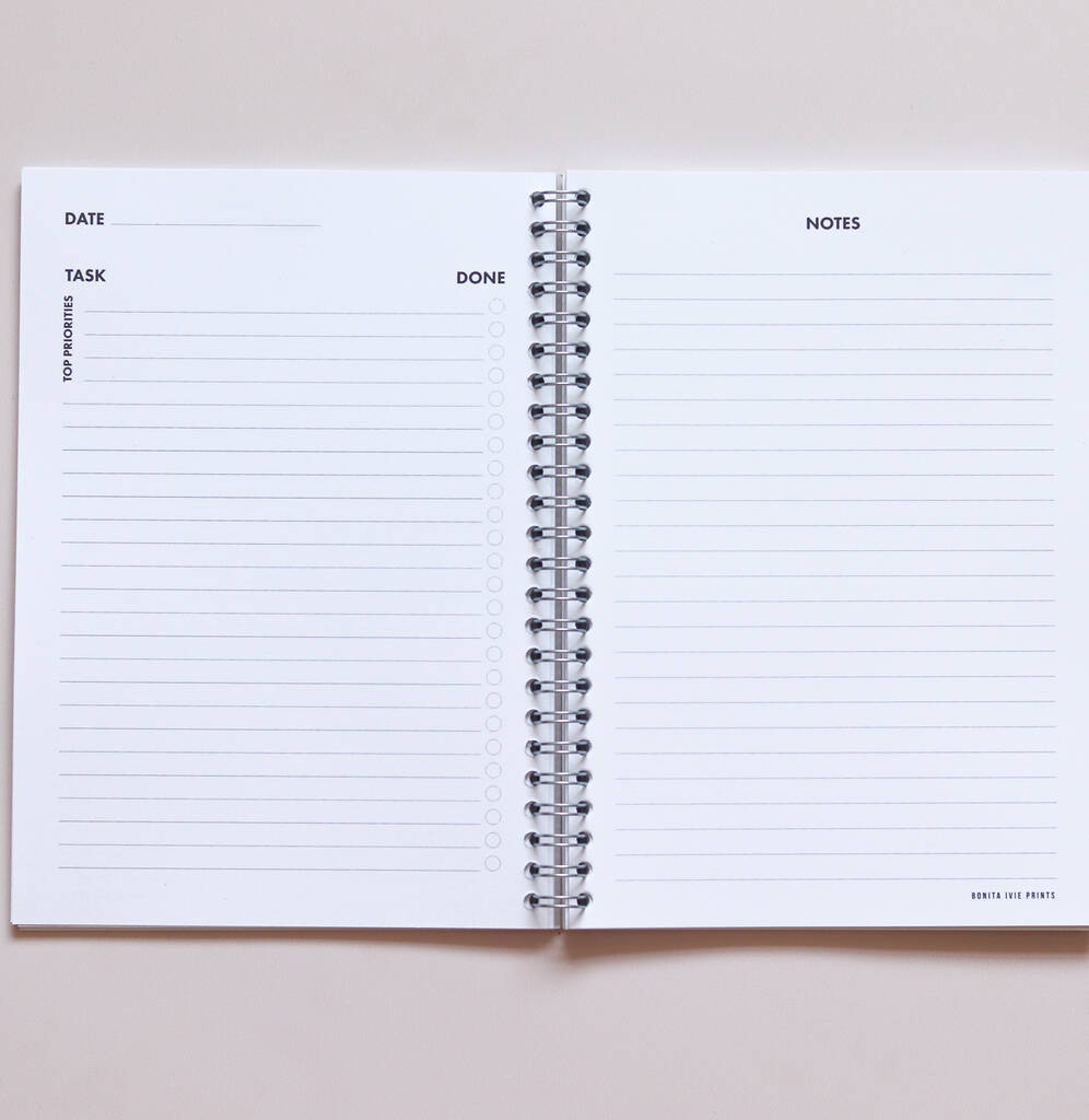 Patterned To Do List Notebook By Bonita Ivie Prints