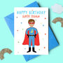Superhero Personalised Child Birthday Card, thumbnail 1 of 6