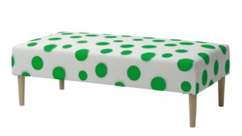 Hand Painted Upholstered Polka Dot Coffee Table Ottoman, 7 of 11