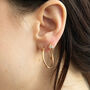 18ct Gold Plated Cz Star Bezel Huggie Hoop Earrings, thumbnail 3 of 6