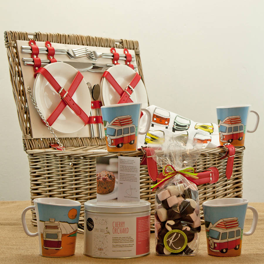 Four Person Camper Van Picnic Hamper By Jones and Jones of Berwickupon