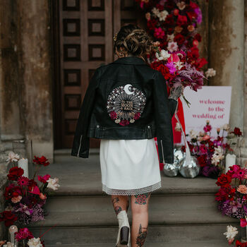 Bride Leather Jacket To The Moon And Back, 3 of 10