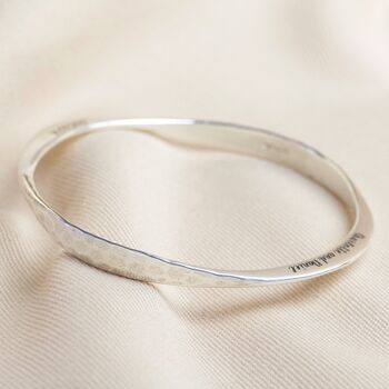 Personalised Hammered Sterling Silver Bangle, 8 of 10