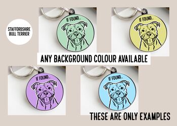 Staffordshire Bull Terrier Outline ID Tag, 4 of 4