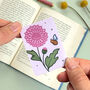 November Magnetic Birth Flower Bookmark Chrysanthemum, thumbnail 4 of 7