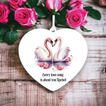 Personalised Swan Valentine's Couple Gift, 2 of 2