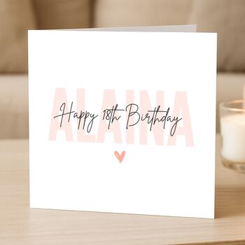 Personalised 18th Birthday Card For Her, 4 of 8