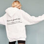 'Dear Person Behind Me' Positive Hoodie, thumbnail 2 of 4