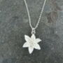 Lily White Flower Delicate Pendant Necklace, thumbnail 2 of 4