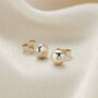 9ct Gold Molten Orb Birthstone Stud Earrings, thumbnail 5 of 8