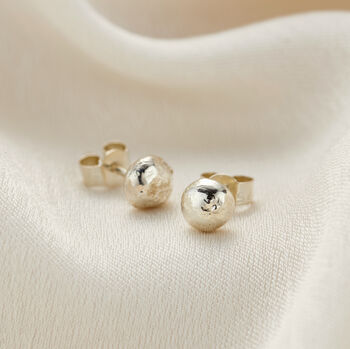 9ct Gold Molten Orb Birthstone Stud Earrings, 5 of 8