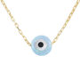 Mini Opalite Plated Silver Evil Eye Necklace, thumbnail 3 of 11