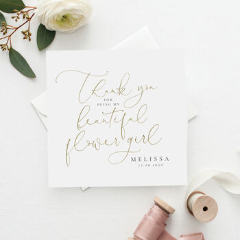 Personalised Thank You Bridesmaid Card | Mock Gold, 3 of 4