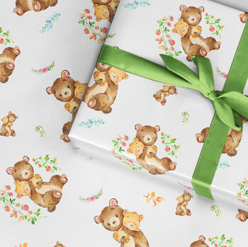 Bear And Baby Wrapping Paper Roll Or Folded, 2 of 3