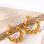 Chunky 18 K Thick Gold Plated Hoop Earring, thumbnail 4 of 5
