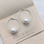 Olivia Large Pearl Bridal Hoop Earrings, thumbnail 1 of 3