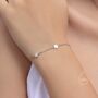 Five Star Motif Bracelet In Sterling Silver, thumbnail 4 of 12