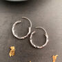Sterling Silver Twisted Endless Hoop Earrings, thumbnail 1 of 6