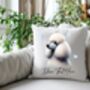 Personalised Poodle Hearts Cushion Cover Gift, thumbnail 2 of 2