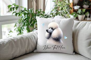 Personalised Poodle Hearts Cushion Cover Gift, 2 of 2