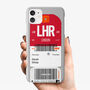 Personalised London Ticket Name Phone Case, thumbnail 1 of 6