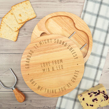 Personalised Dad Cheese Board Set, 6 of 7