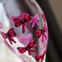 Pink Bow Painted Wine Glass, thumbnail 2 of 5